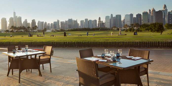 The Address Montgomerie Golf Course Dubai Skyline City Golf Luxury Golf Holidays Travel Specialists Links Restaurant