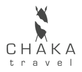 The updated Chaka Travel Logo including surfboard and spears