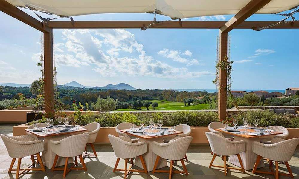 Eat and watch the golf go by at the Westin Costa Navarino